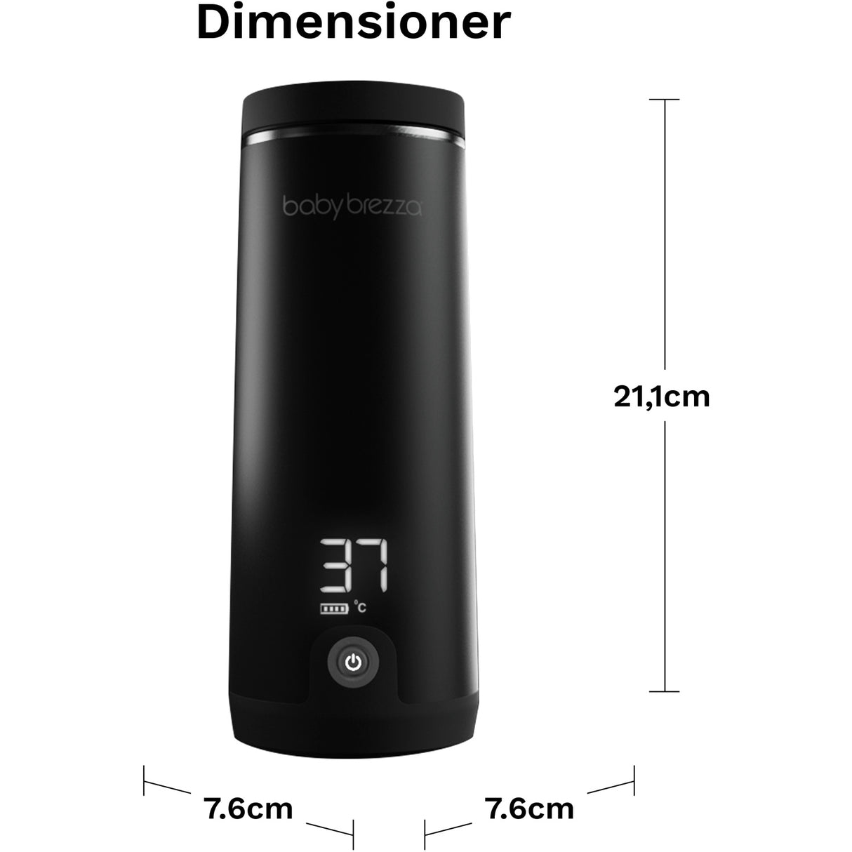 Baby Brezza Black Superfast Portable Bottle Warmer