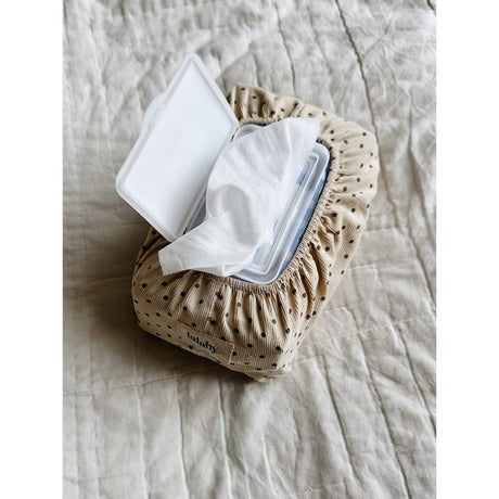 Lalaby Brown Dot Wet Wipe Cover