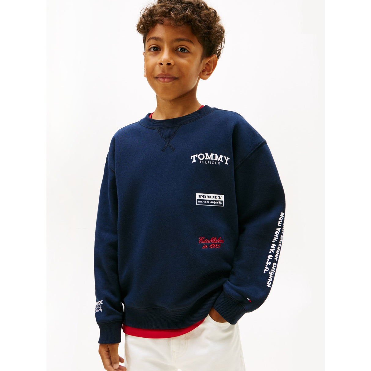 Tommy Hilfiger Dark Night Navy Multi Print Sweatshirt