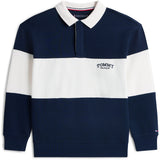 Tommy Hilfiger Dark Night Navy Colourblock Colourblock Polo Ls