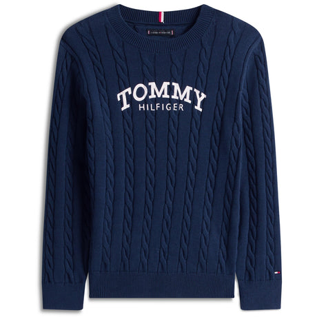 Tommy Hilfiger Dark Night Navy Graphic Cable Cn Sweater