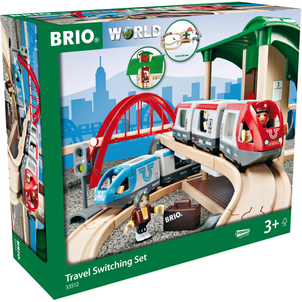 BRIO® 33512 Togbane, Stor, På Rejse