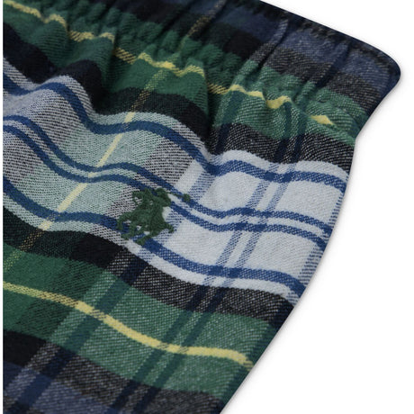 Polo Ralph Lauren White Gordon Plaid L/S Tee & Woven Pant Set