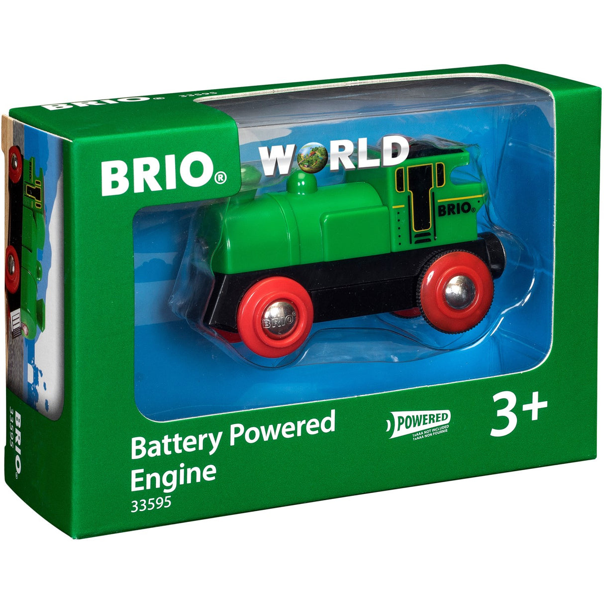 BRIO® 33595 Batteridrevet Tovejs Lokomotiv, Grønt/sort