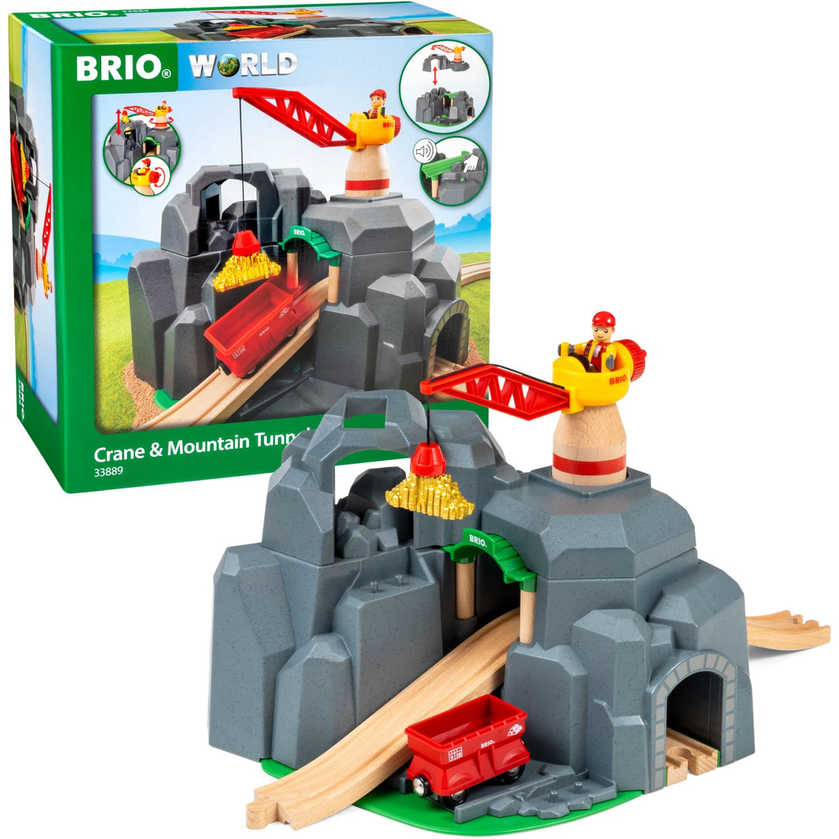 BRIO® 33889 Kran- And Bjergtunnel