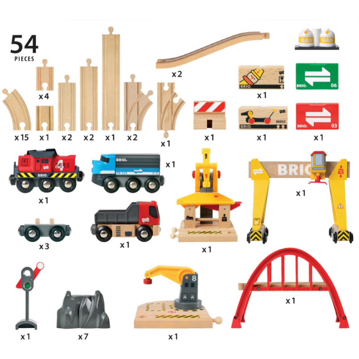 BRIO® 33097 Togbane I Plastkasse, 50 Dele