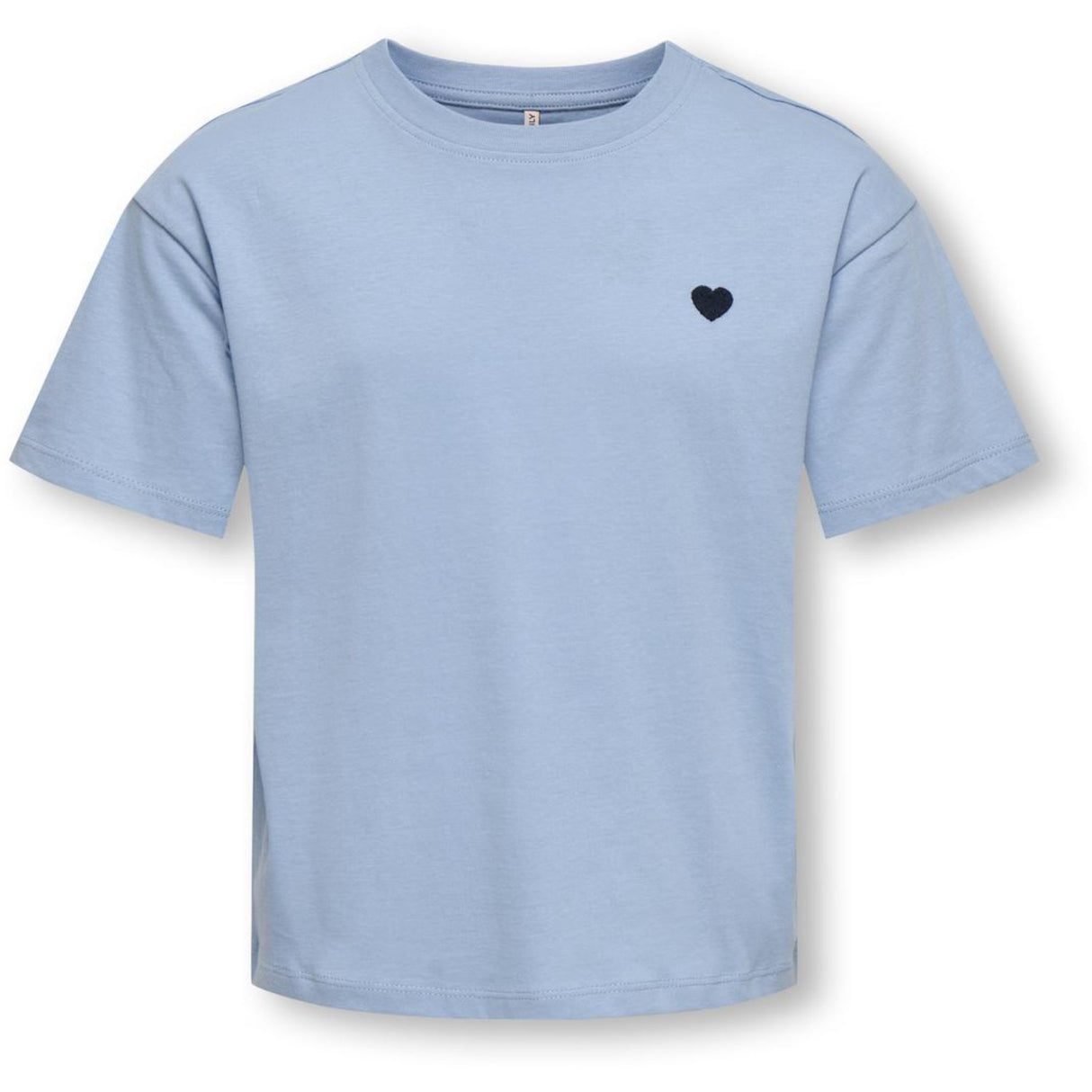 kids ONLY Soft Chambray Heart Emb/Night Sky Kogmaiken Life Cropheart Ss Top Jrs Noos