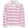 kids ONLY Begonia Pink White Alyssum Kogesther L/S Polo Emb Vd Swt