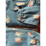 Konges Sløjd Bow Kitty Denim Magot Collar Jacket Gots