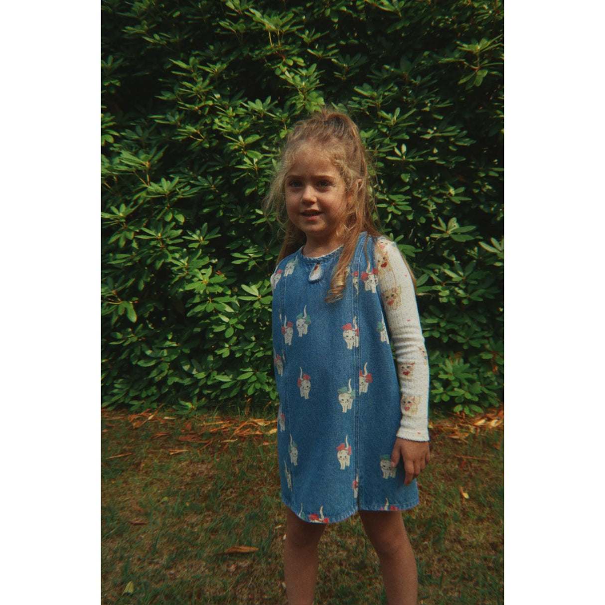 Konges Sløjd Bow Kitty Denim Magot Dress Gots