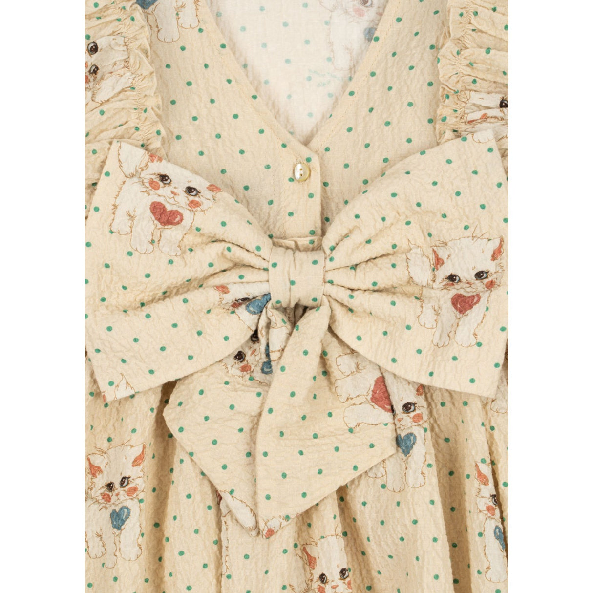 Konges Sløjd Dot Miao Mist Elin Bow Dress Gots