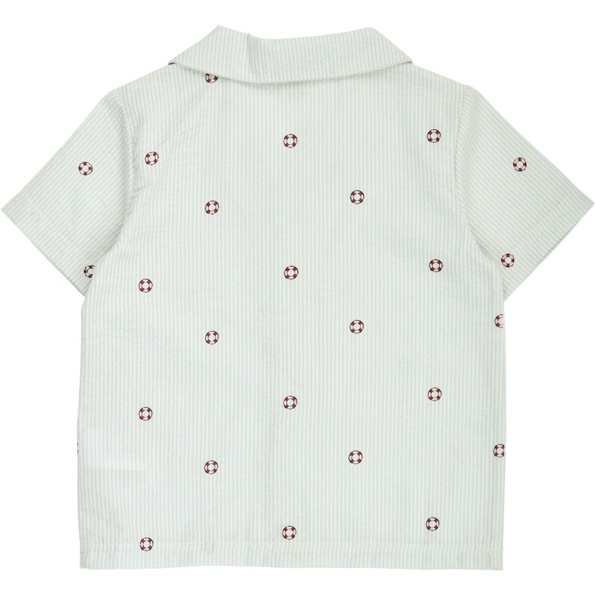 Müsli Tofu/ Ocean/ Mineral Red Seersucker Stripe S/S Shirt