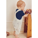 Müsli Tofu/ Ocean/ Mineral Red Seersucker Stripe Overalls Baby