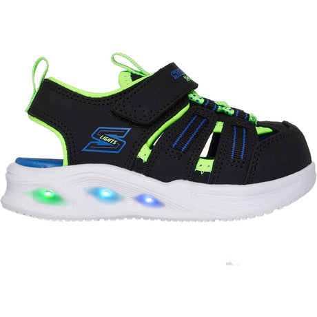 Skechers Black S-Lights: Sola Glow Sandal - Hyper-Coast