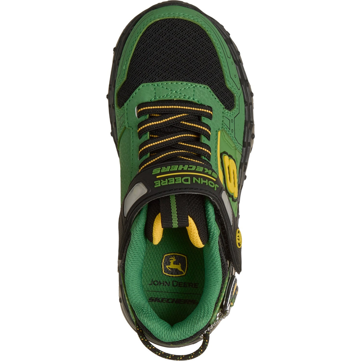 Skechers Gray John Deere Lighted Sneaker W/ Tractor Upper