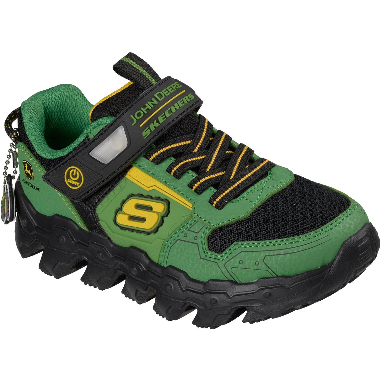 Skechers Gray John Deere Lighted Sneaker W/ Tractor Upper