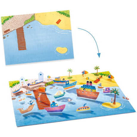 Djeco 크리에이티브 스탠딩 스티커, 자동차