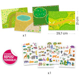 Djeco 크리에이티브 스탠딩 스티커, 동물