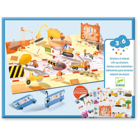 Djeco 크리에이티브 스탠딩 스티커, 자동차