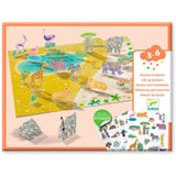 Djeco 크리에이티브 스탠딩 스티커, 동물