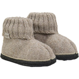 Huttelihut Camel Melange Slippers Wool