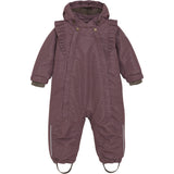 En Fant Rose Taupe Baby Snowsuit W. Frills