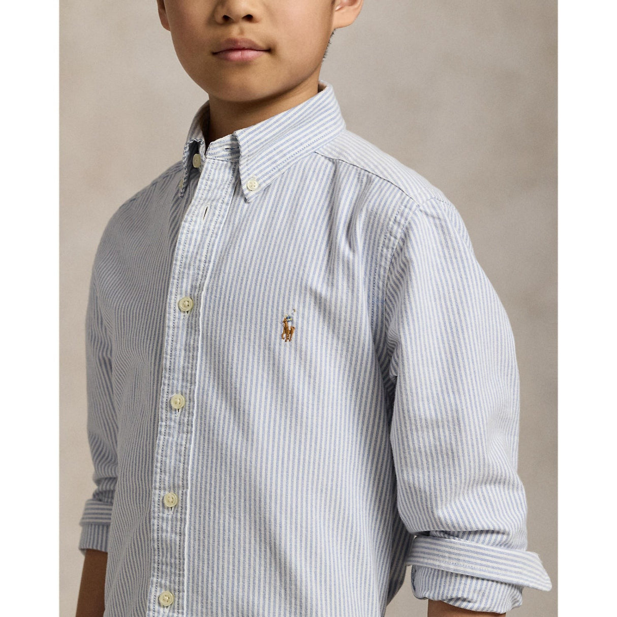 Polo Ralph Lauren Lt Blue Stripe Sport Shirt