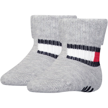 Tommy Hilfiger Light Grey Melange Th Baby Sock 2P Flag Sock