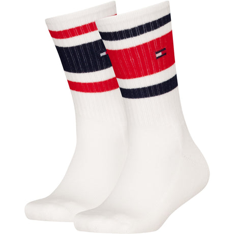 Tommy Hilfiger White Th Kids Sock 2P Sport Stripe