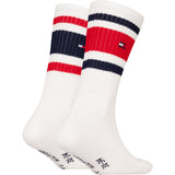 Tommy Hilfiger White Th Kids Sock 2P Sport Stripe