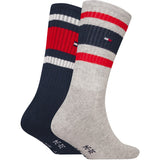 Tommy Hilfiger Grey Melange Th Kids Sock 2P Sport Stripe