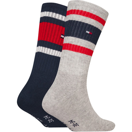 Tommy Hilfiger Grey Melange Th Kids Sock 2P Sport Stripe