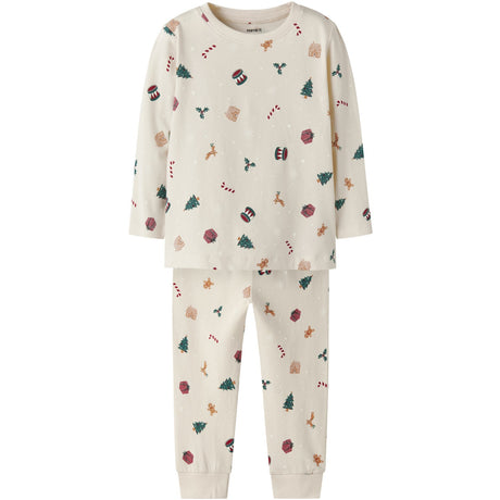 Name It Whitecap Gray Xmas AOP Nmnvismas Ls Nightset