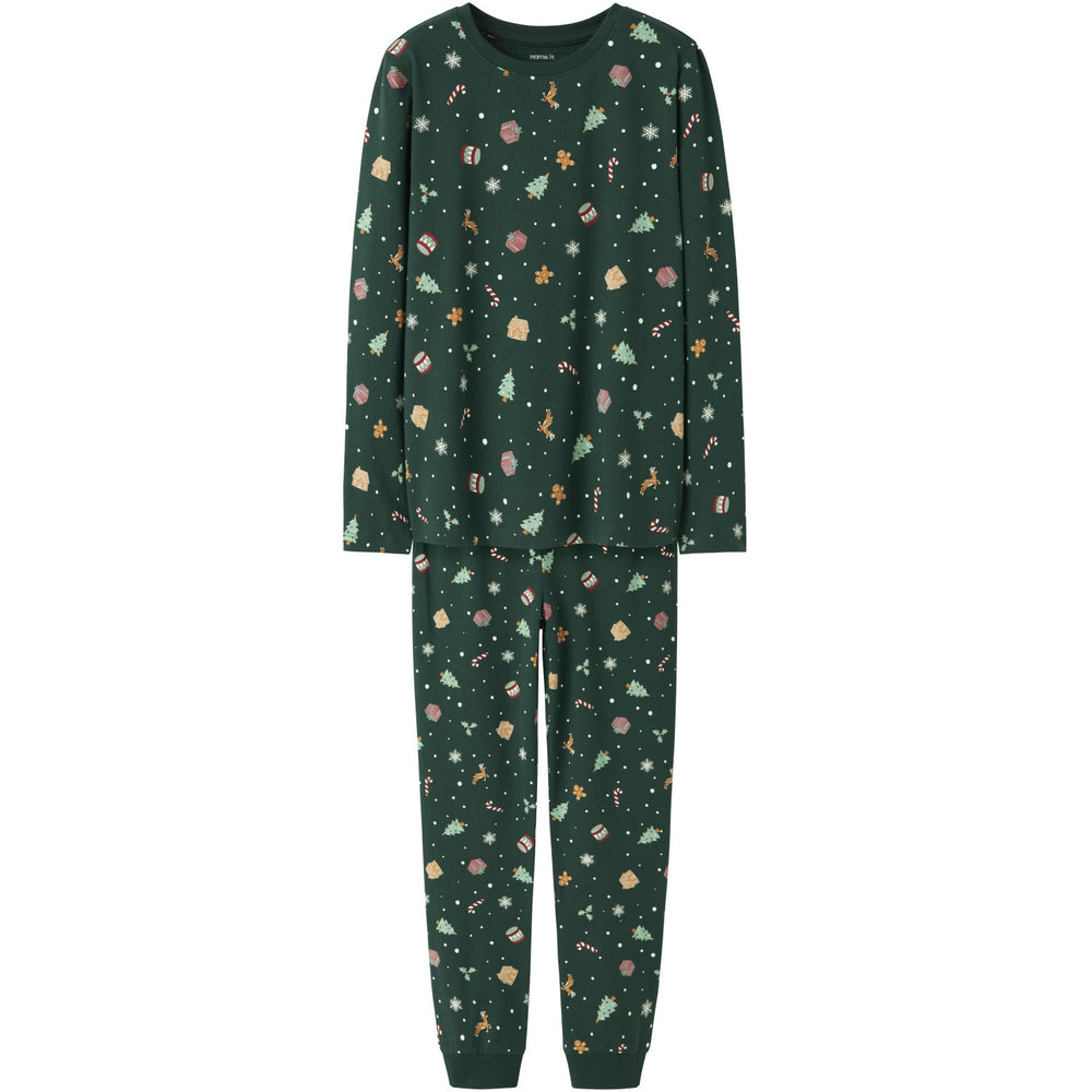 Name It Botanical Garden Xmas AOP Nknvismas Ls Nightset
