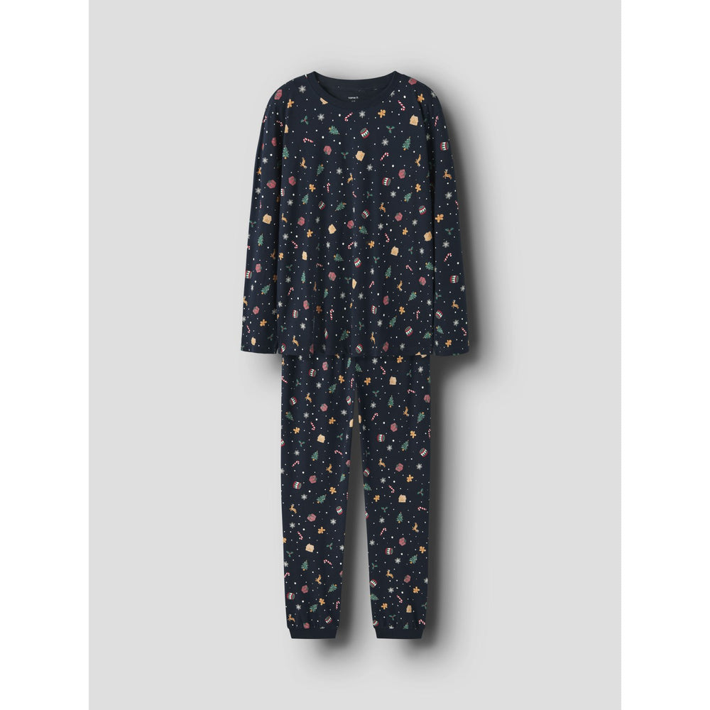 Name It Navy Blazer Xmas AOP Navy Nanvismas Ls Nightset Adult