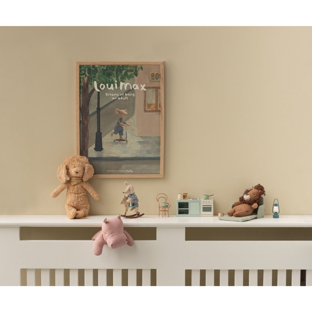 Maileg Safari Friends, Flodhest, Lille - Rosa