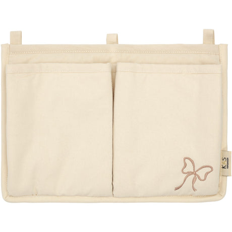 KAS Kopenhagen Cream Bow Embroidered Bed Pocket