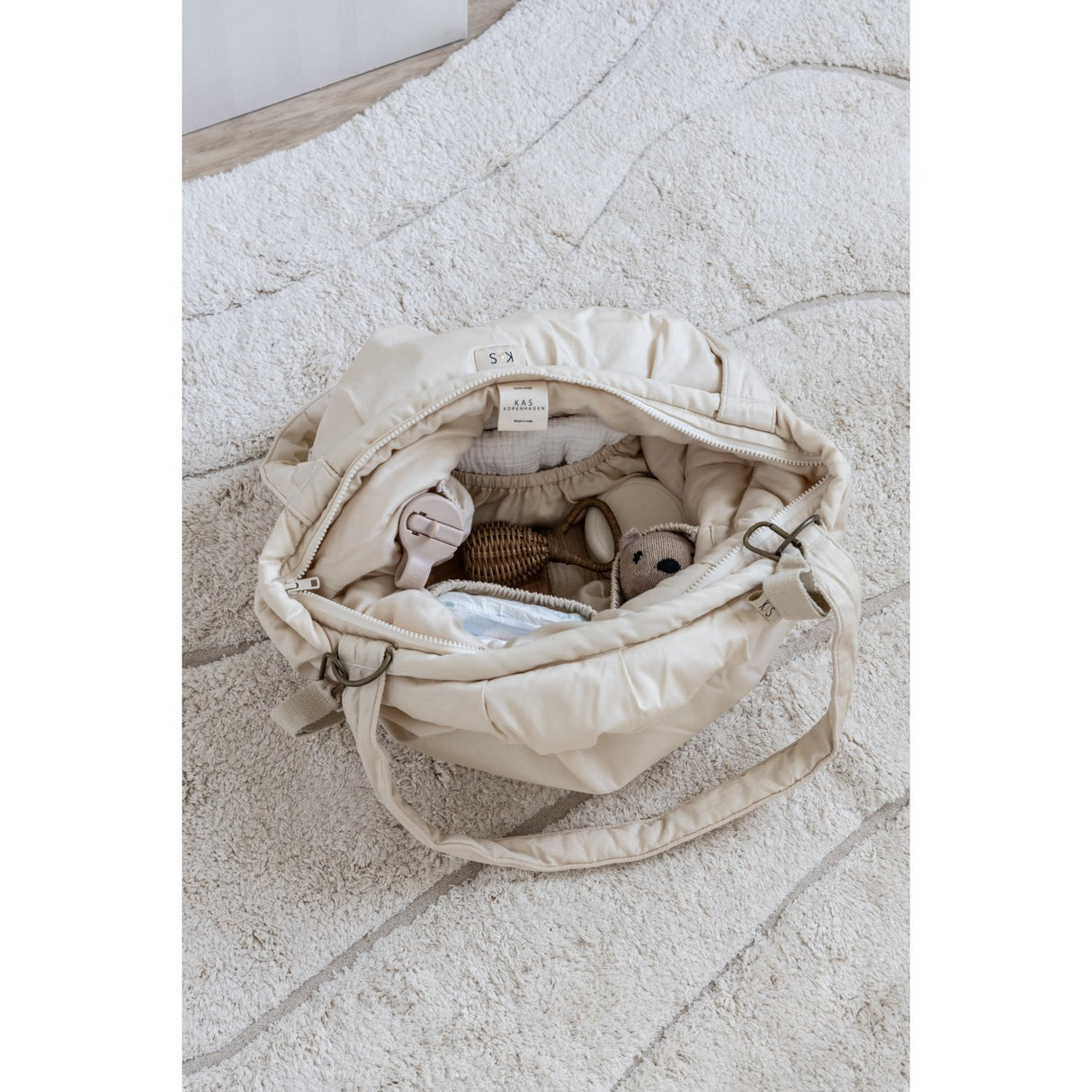 KAS Kopenhagen Beige Kas Multi Purpose Tote With Fold