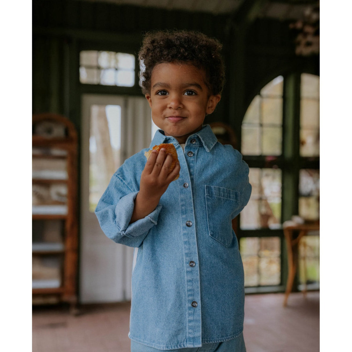 Fliink Medium Denim Blue Donny Blouse