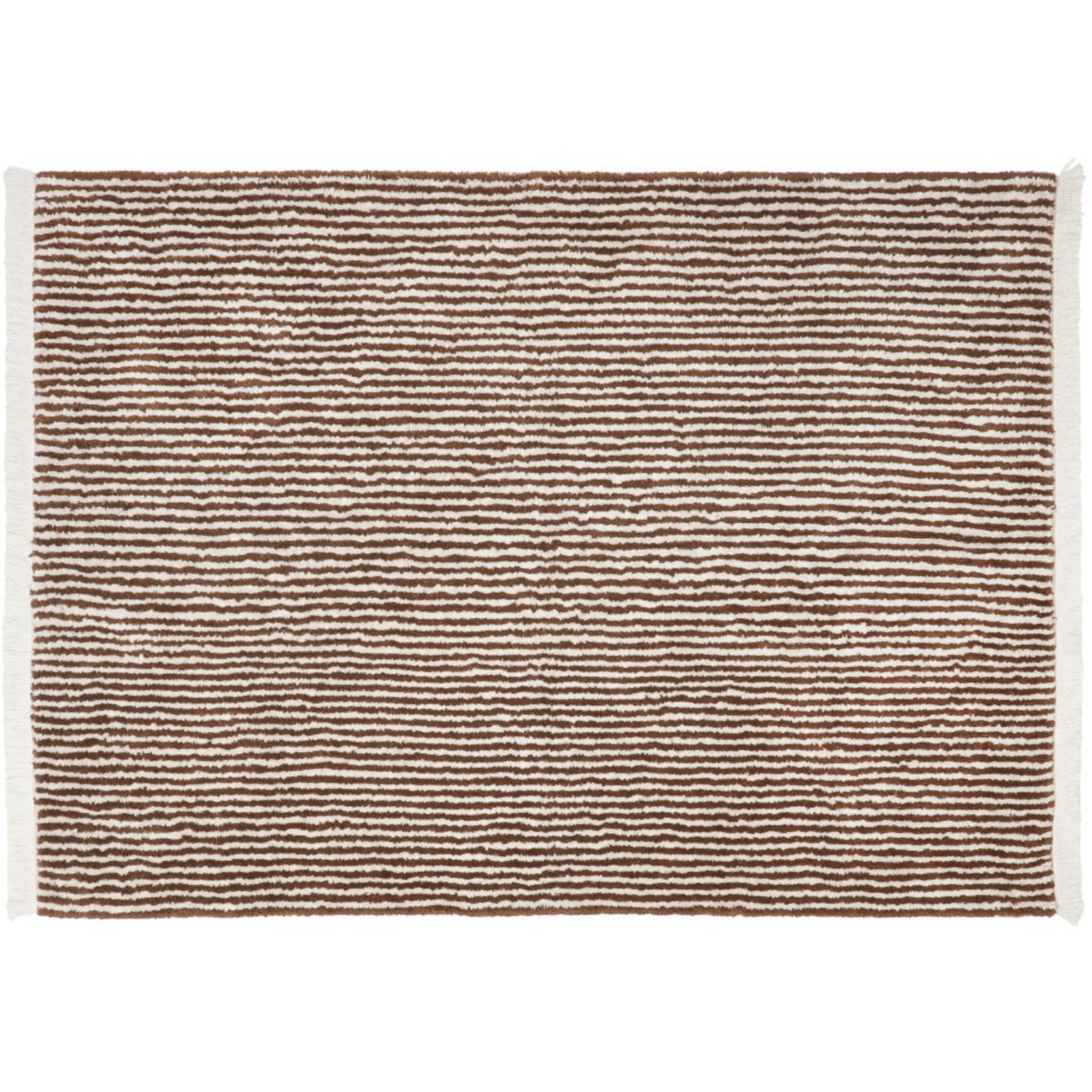 KAS Kopenhagen Brow & Nautral Brown Stripes Rug 140X200