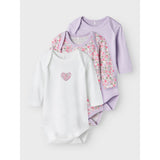 Name It Pastel Lilac Nbfbody 3P Ls Lilac Petit Flower Noos