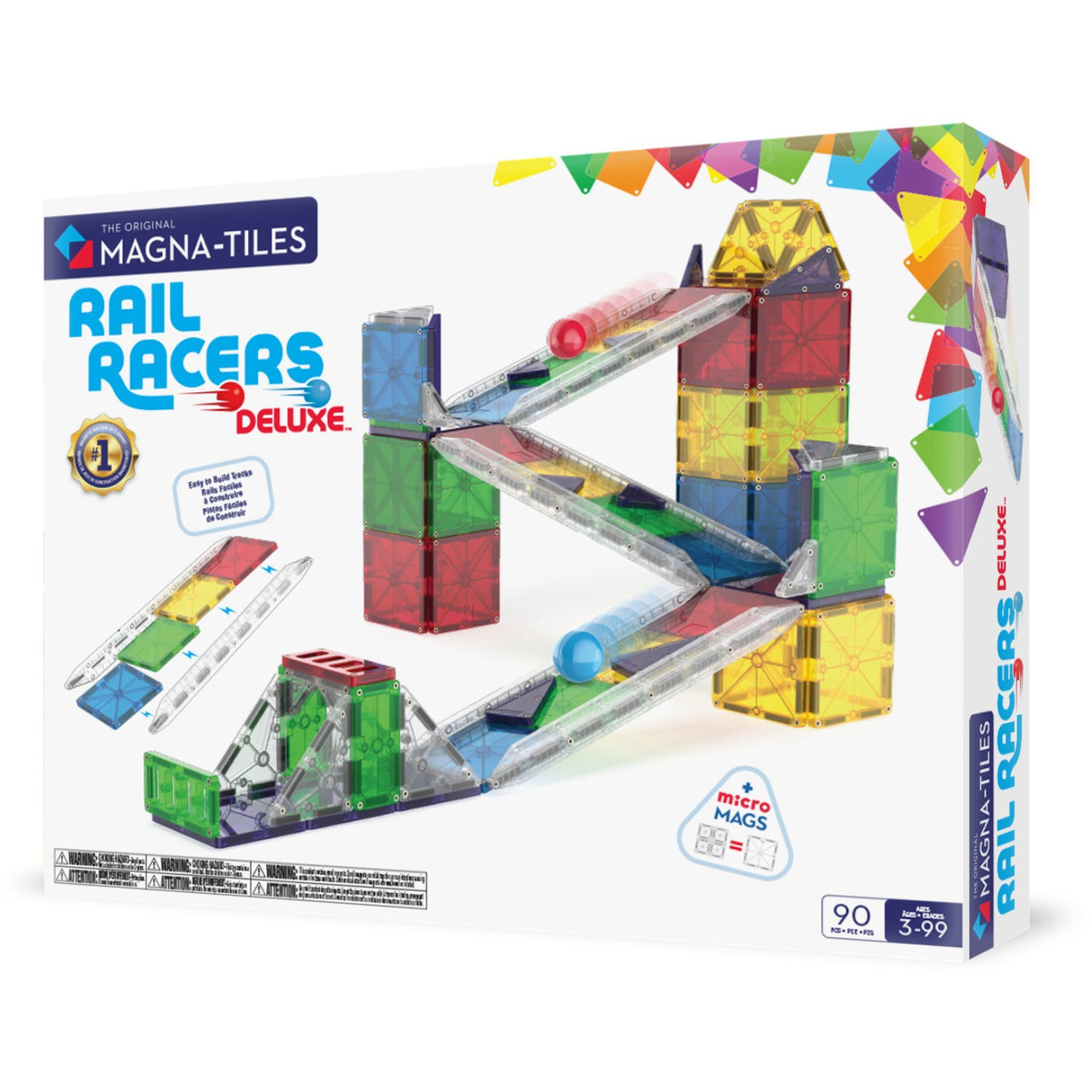Magna-Tiles® Rail Racer 90 Pcs