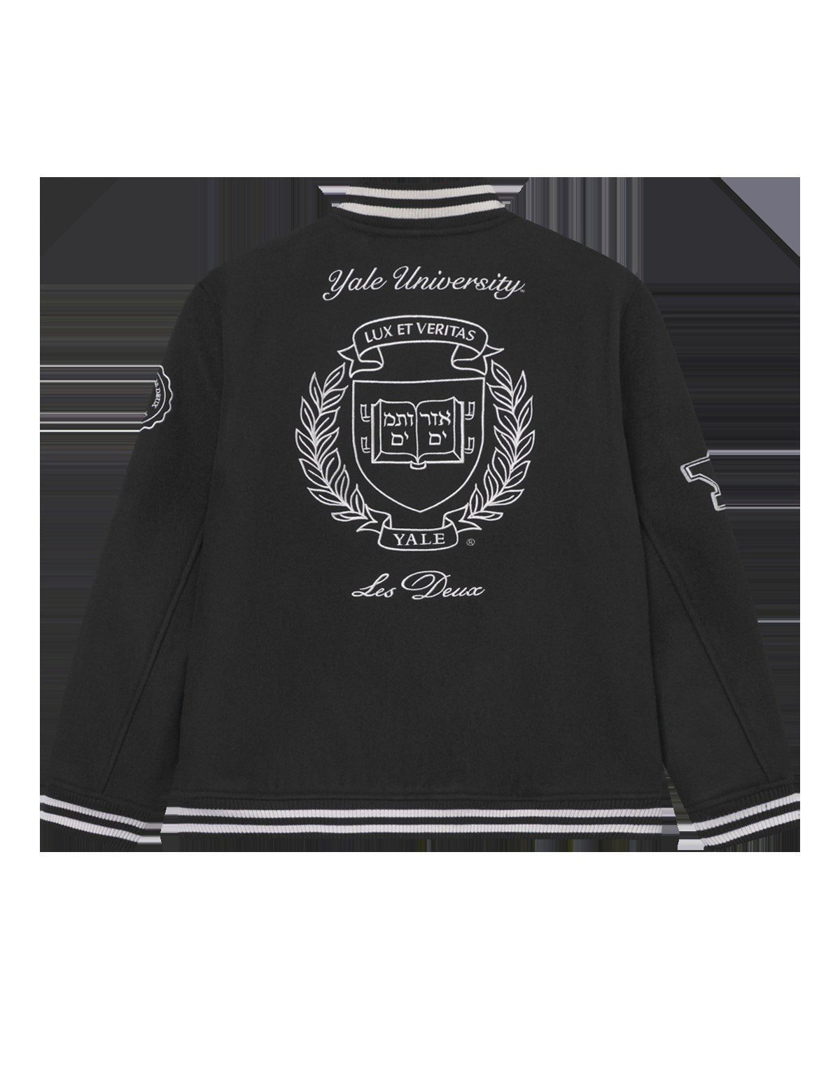Les Deux Kids Black/Black Yale Wool Varsity Jacket KIDS