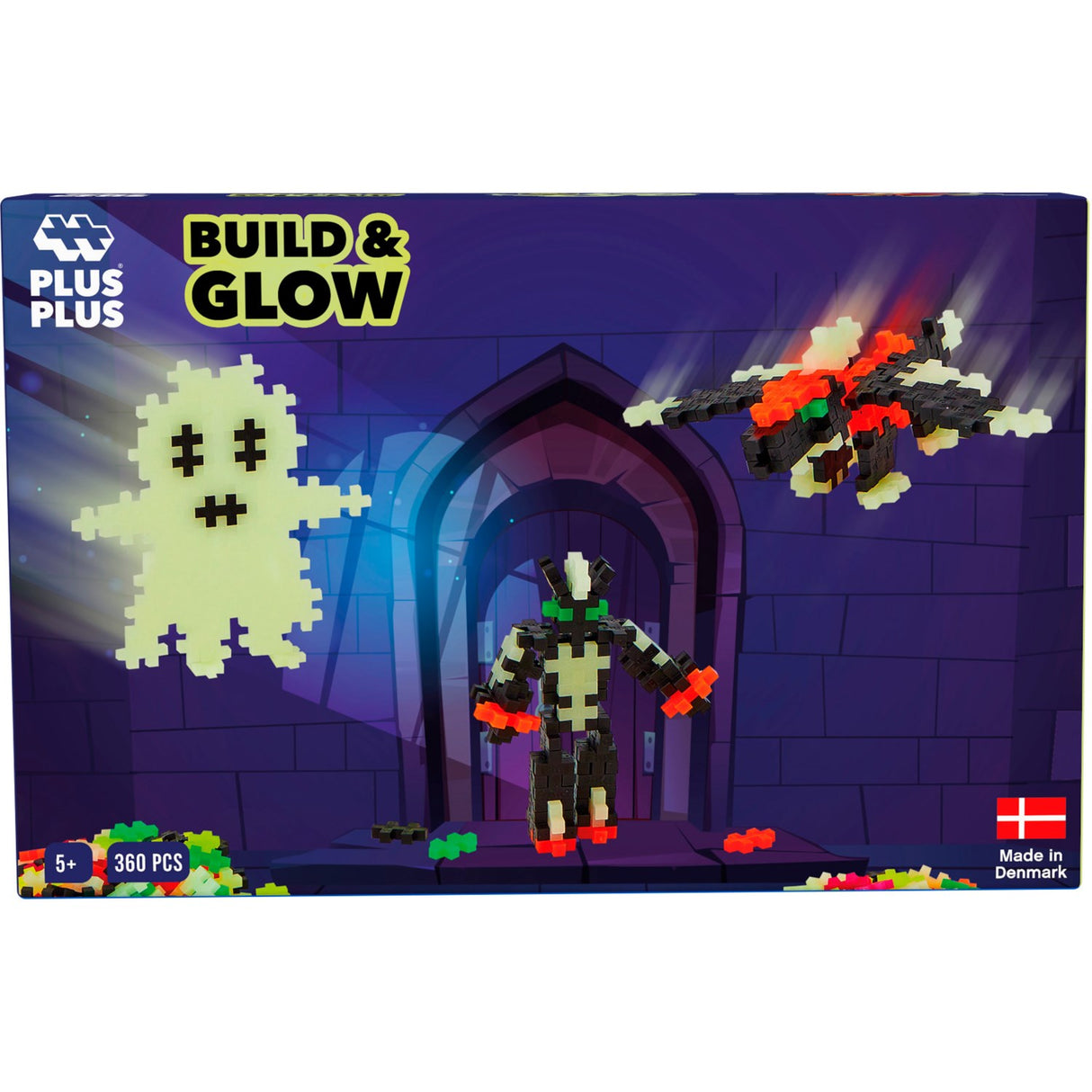 Plus-Plus Build And Glow - Glow In The Dark / 360 Pcs