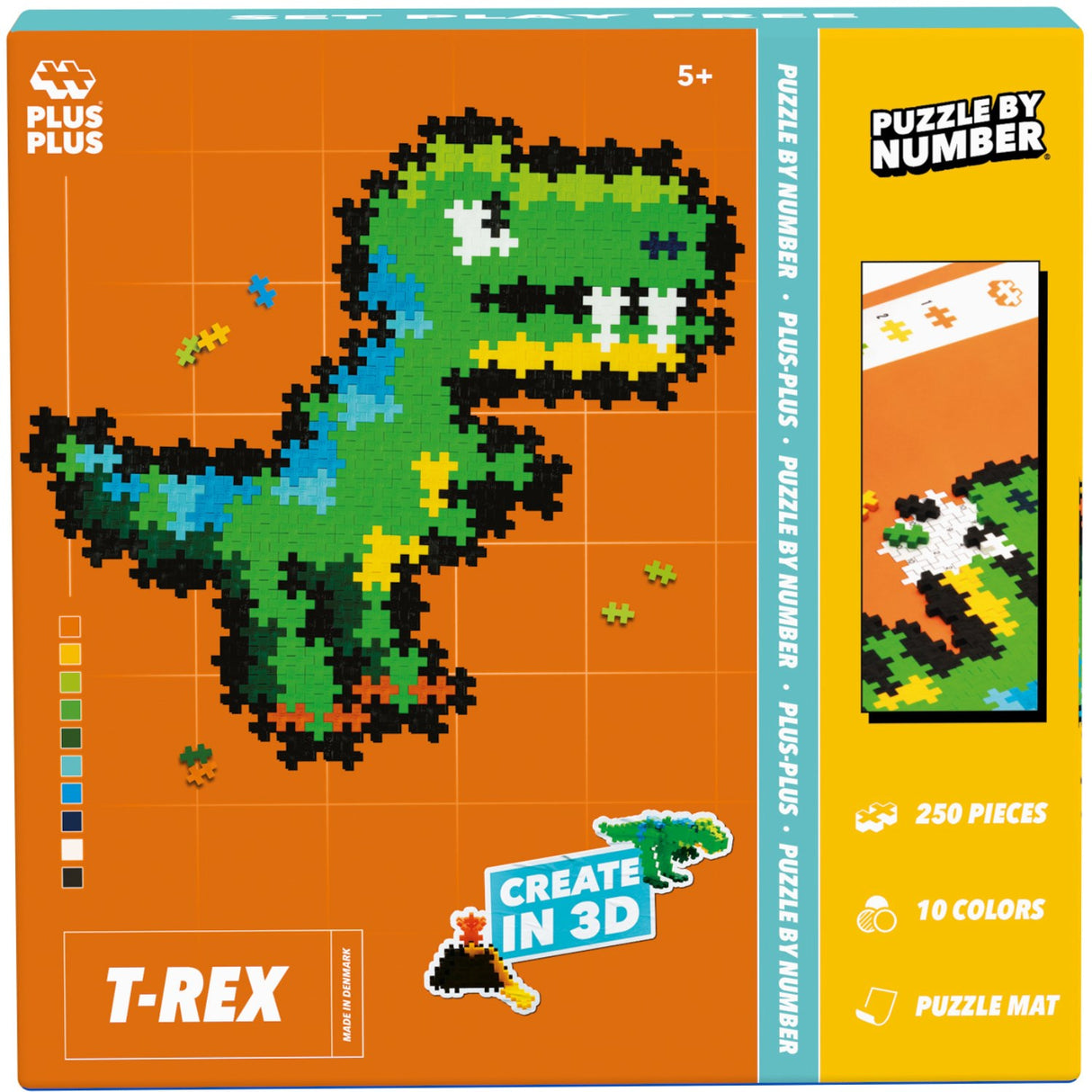 Plus-Plus Puzzle By Number T-Rex 250 Pcs