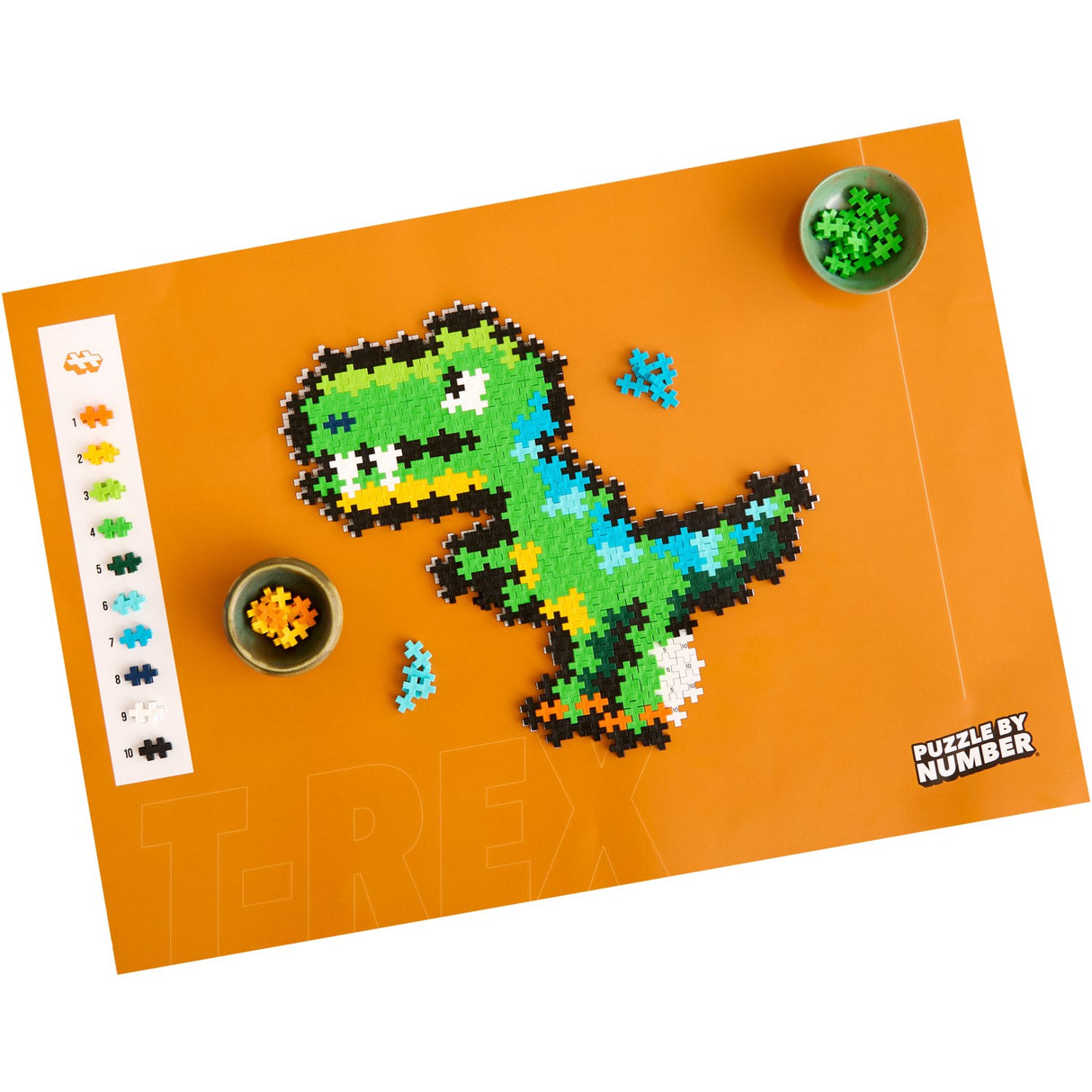 Plus-Plus Puzzle By Number T-Rex 250 Pcs