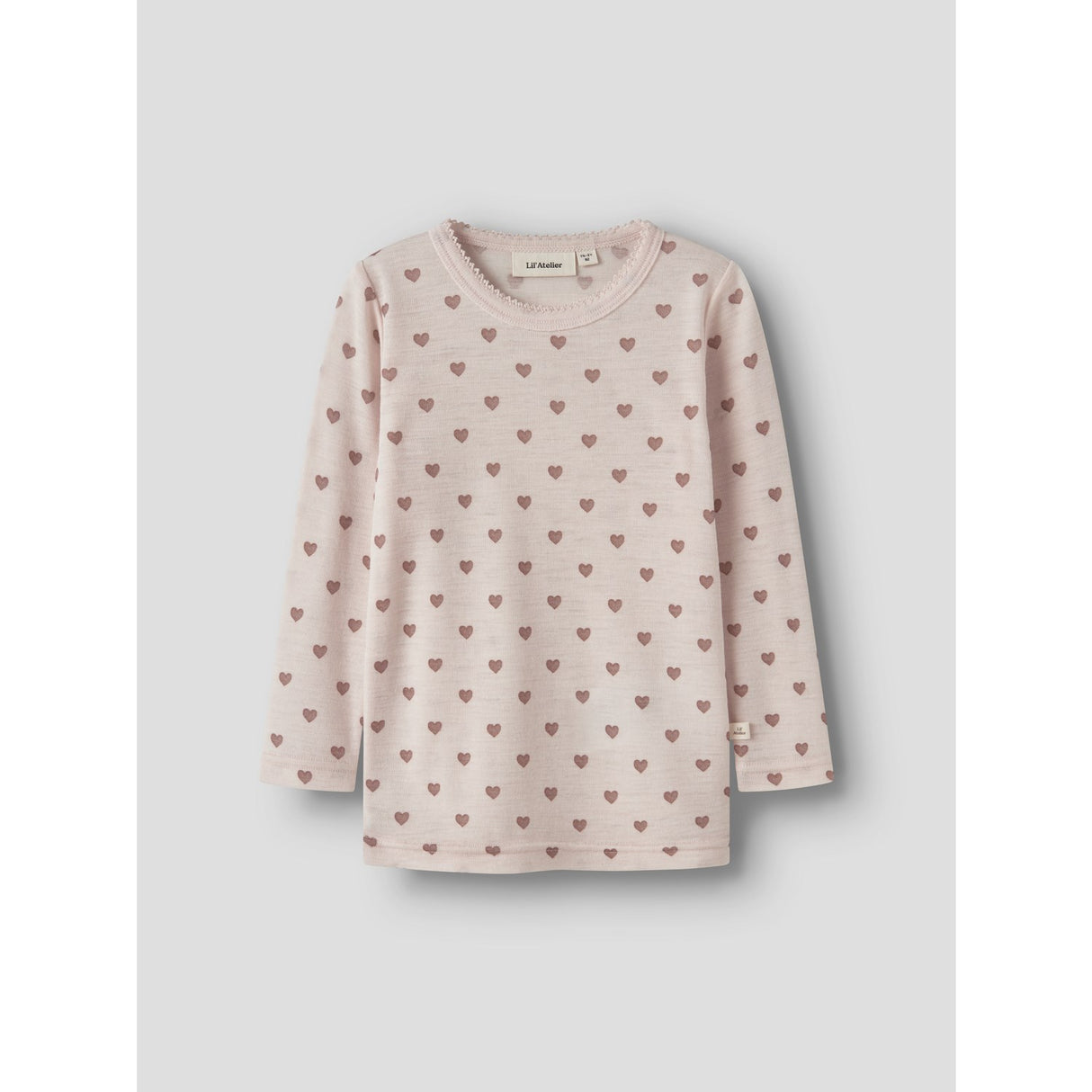 Lil'Atelier Morganite Heart Nmfnoel Nia Wool Ls Slim Top Lil