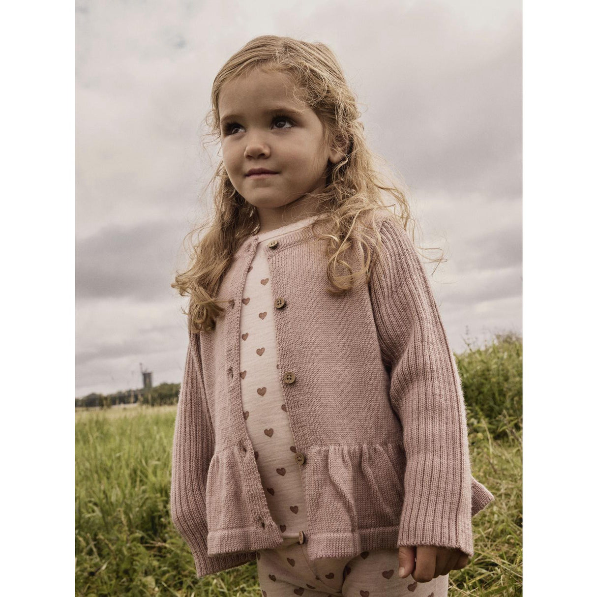 Lil'Atelier Morganite Heart Nmfnoel Nia Wool Ls Slim Top Lil