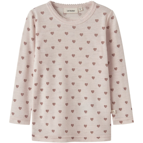 Lil'Atelier Morganite Heart Nmfnoel Nia Wool Ls Slim Top Lil