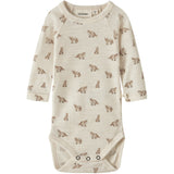 Lil'Atelier Turtledove Fox Nbmnalu Wo/Mo Ls Slim Body Lil Noos